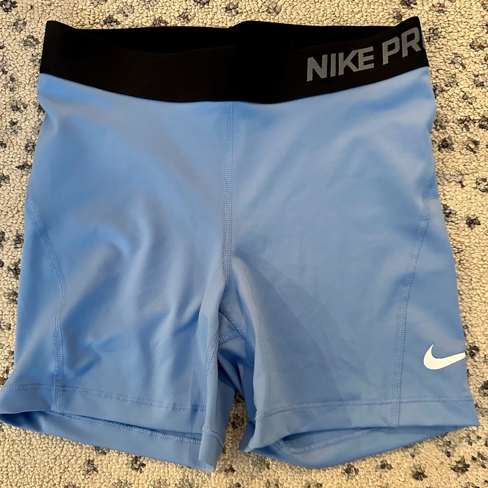 Baby Blue Nike Pro Shorts- NWOT